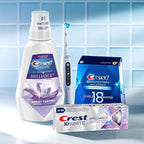 Crest Mouthwash/Mouth Rinse, 3D White Brilliance Whitening, Alcohol Free, Clean Mint, 2x1L (33.8 fl oz)