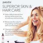PURA D'OR 16 Oz Organic Castor Oil – Pure Cold-Pressed Hexane-Free USDA Certified – Lashes Brows Hair Scalp Skin – Botanical Moisturizer for Softness Strength Hydration Shine Radiance – Bulk Size