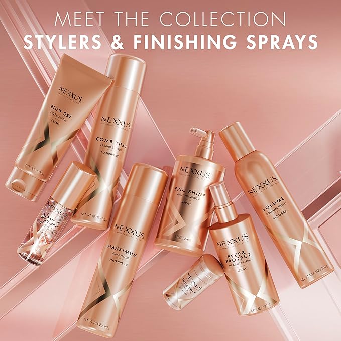 Nexxus Styling Hair Mousse for Volume Medium Hold Mousse Powered by STYLEPROTECT Technology 10.6 oz