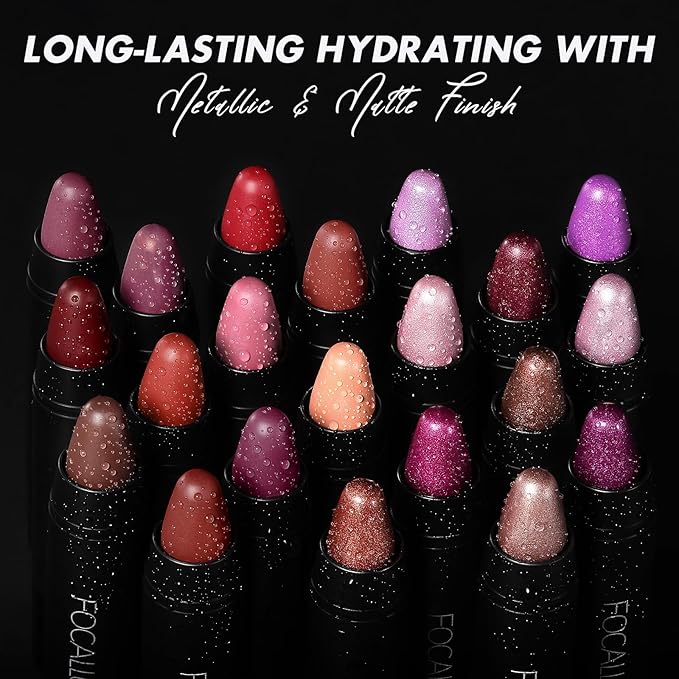 FOCALLURE Ultra Chic Lipstick,Rich Vitamin E Lip Crayon,Lightweight Color without Drying or Fading,Long Lasting Lips Makeup,#28 Faded
