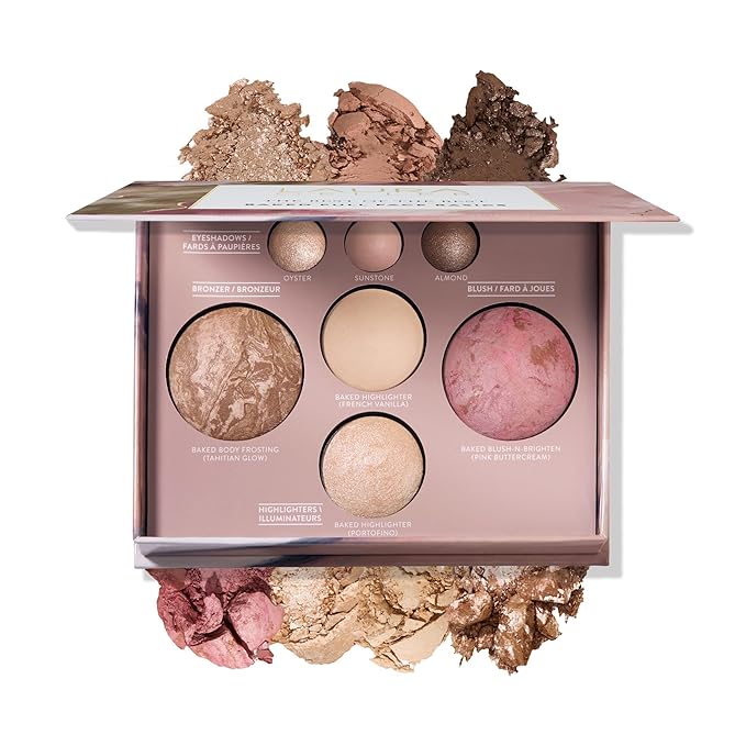 LAURA GELLER NEW YORK The Best of the Best Baked Palette - Full Size - Includes Bronzer, Blush, 2 Highlighters and 3 Eyeshadows - Travel-Friendly