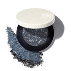 MAKE Beauty Multi-Chromatic Eye Shadow. Metal Reflecting Luminous Foil Finish Creamy, Buildable, Dimensional Long-wear, Crease-proof Powder Eyeshadow, Multichrome Shade - Spark, Navy Blue