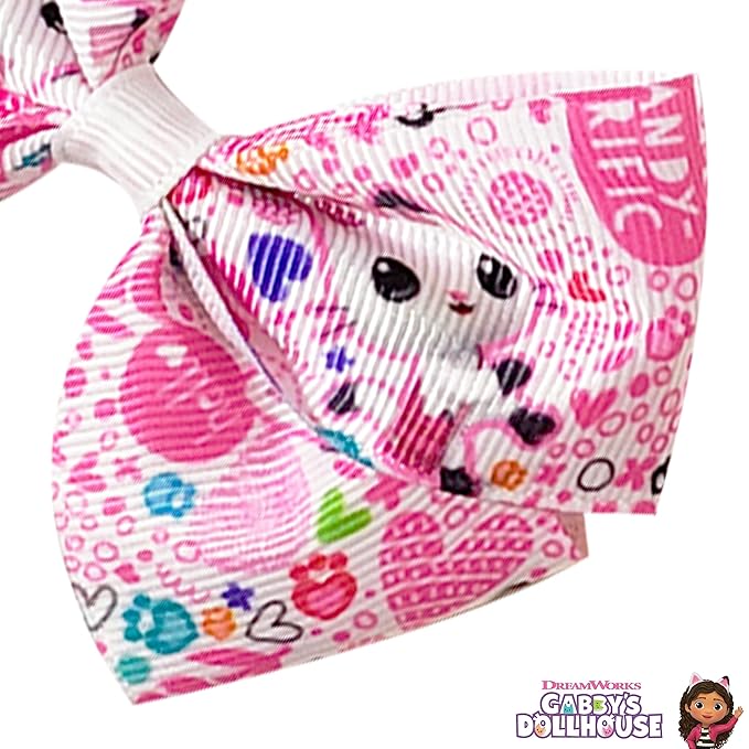 Gabby's Dollhouse Hair Bows - Hair Accessories Gift Set - 7 Pcs 4 Inch Bundle for Girls Different Character on each Hair Clip Kids Bow - Alligator Clip - Ages 3 +