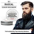 Rascal Original Edgar's Edge Grooming Cream - Hair Cream for Men with Medium Hold & Natural Shine, Mens Hair Conditioning & Styling Solution for All Hair Types, Made with Beeswax & Castor Oil - 3.4 Oz