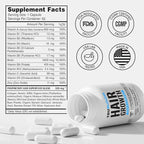 Tru Bloom Hair Growth Vitamins - 2 Month Supply. Clinically Proven to Grow Fuller, Thicker Hair. Drug-Free with Biotin, Collagen, Keratin, MSM, Zinc, D3 + Hair Superfoods