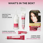 L'Oreal Paris Excellence Crème Permanent Hair Dye, Triple Care Hair Color with Pro-Keratine Complex for 100% Gray Hair Coverage, 6A Light Ash Brown, 1 Kit