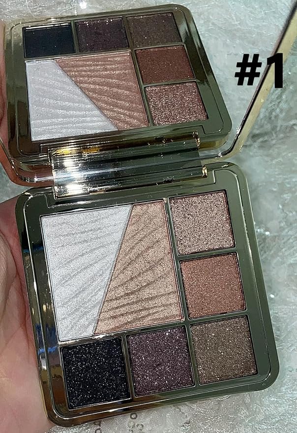 All-in-One Eyeshadow Palette, 7 Colors Eye Shadow Palette, Glitter, Matte, Shimmer Eyeshadows, Blush, Highlighter Contour Makeup Palettes, Highly Pigmented Waterproof Long Lasting. (Color 1)