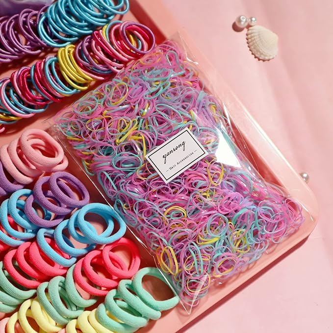 Colour Hair Accessories, Hair Ties, Scrunchies For Girls Women, Ponytail Holders, Traceless Hair Ropes Set For Baby and Kids