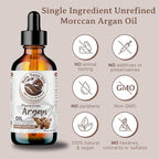 Bella Terra Oils - Argan Oil 8 oz - Pure Moroccan Elixir, Enhances Shine in Hair, Deeply Nourishes Skin