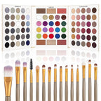 UCANBE Eyeshadow Palette with 15 Brushes Makeup Sets, Pigmented Eye Makeup Pallet Holiday Gift Set, Matte Smokey Rosy Neutral Glitter Eye Shadow Powder & Contour Highlight Blush All-in-One Make Up Kit