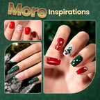 Beetles Christmas Nail Polish, 6 Colors Quick Dry Nail Polish Glossy Glitter 7.5ml /0.25 Fl Oz Red Green Gold Silver for Christmas Nail Art Manicure DIY at Home Gifts for Women