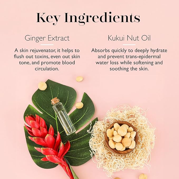 Spongellé White Ginger Hawaiian Buffer | Body Wash Infused Sponge with Awapuhi & Kukui Nut Oil | Exfoliates & Hydrates | 14+ Uses