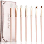 Natural Goat Hair Eye Shadow Brush Set Professional, Blending Eyeshadow Brush Set with Case, Small Nose Contour Brushes, Natural Hair Eyeshadow Brushes, Eye Brush, Eyeshadow Blending Brush.