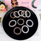 JessLab Spiral Hair Ties for Women, 10-Pack Traceless No-Damage Ponytail Holders, Coils Hair Bands for Girls, Assorted Colors