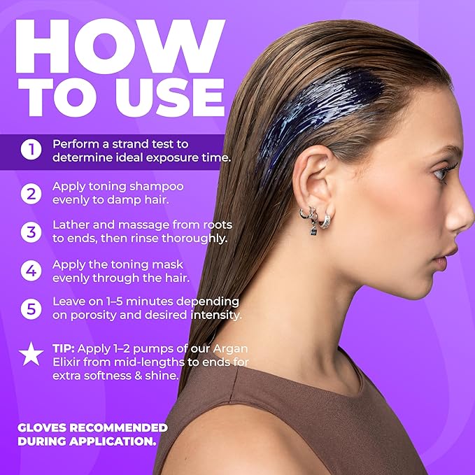 Naissant Pearl Blonde Purple Shampoo & Toning Mask Set | Ultra High-Purity Pigments | Neutralizes Yellow & Brassy Tones | Hyaluronic Acid & Biotin | Paraben & Sulfate Free | 2 x 10.1 Fl Oz