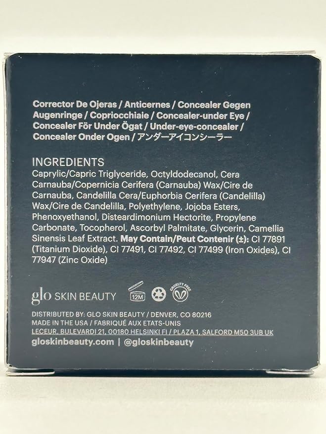 Glo Skin Beauty Under Eye Concealer Makeup with Duo Shades for Custom Blending - Corrects & Conceals Dark Circles & Redness - Buildable Longwearing Coverage (Golden)