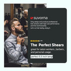 Suvorna 5.5" Multicolor Hair Cutting Scissors for Professionals, Barbers - Hair Shears for Cutting, Trimming, Grooming - Sharp Hair Scissors Professional - Right Hand Barber Scissors for Men and Women