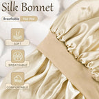 Satin Silk Bonnet for Sleeping, Soft Satin Lined Hair Bonnet for Women, Double Layer Sleep Nightcap