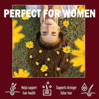 Lumin Hair Growth Gummies – Biotin, Vitamins & Plant Extracts, Supports Healthy Hair Growth & Strength, Skin & Nail Care - Mixed Berry Flavor, 60 Gummies