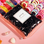 YANRONG Hair Accessories Set For Girls,Candy Colors Nylon Hair Ties,Elastic Ponytail Holders Rubber Band For Baby Kid,Cartoon Hair Clip / Band For Thick Hair & Thin,（2200PCS）