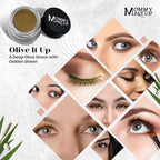 Mommy Makeup Waterproof Stay Put Gel Eyeliner Pot with Micropigments - Smudge-Proof, Long Lasting, Highly Pigmented Cream Eye Liner, 0.14 oz (Olive It Up)
