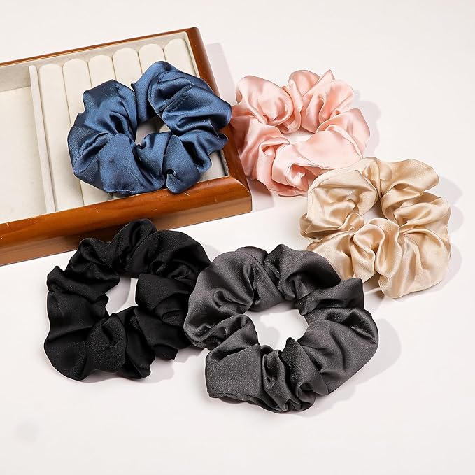 Hair Ties Scrunchies for Women's, for Girls Big Scrunchies Both for Thick Hair or Thin Hair Curl Hair No Crease Ponytail Holder No Hurt Your Hair