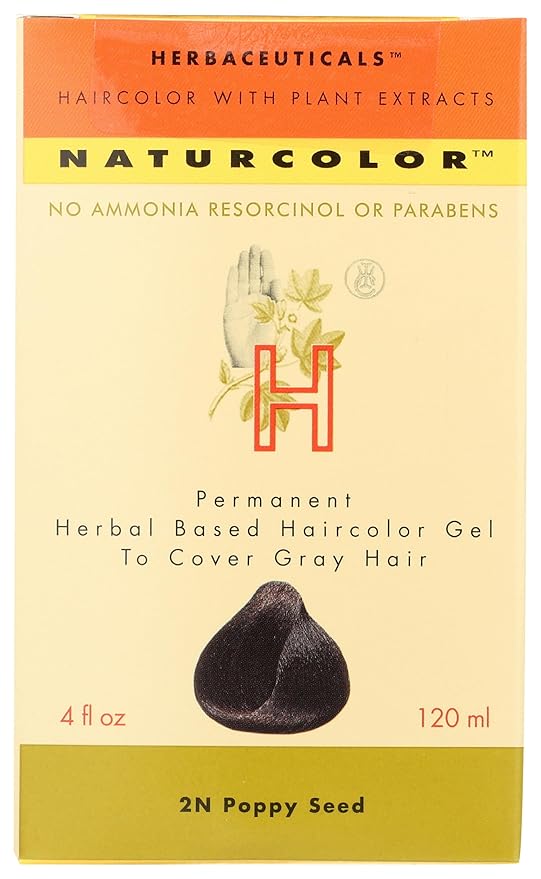 naturcolor Haircolor - Poppy Seed Hair Dye, 4 Fl Oz (2N)