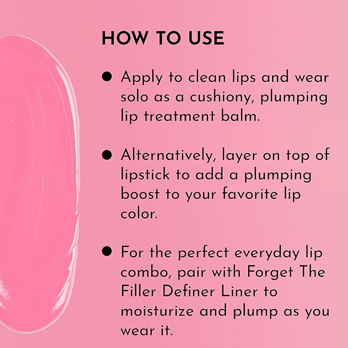 "LAWLESS Forget the Filler Lip Plumping Line-Smoothing Tinted Balm, Baby Doll, Pink, 0.09 Ounce"