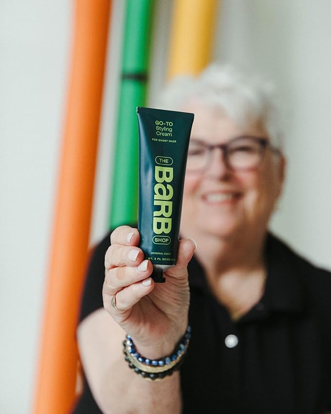 Barb Styling Cream for Women and Men - Soft Hold Hair Styling Cream for Curl Definition and Frizz Control - Lightweight, Natural Finish - Fragrance Free - 3 fl oz