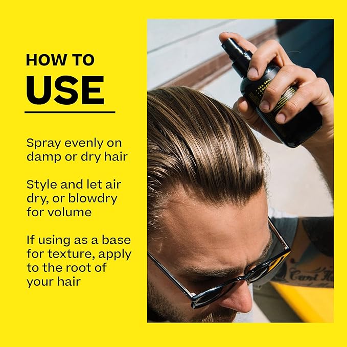 Byrd Sea Salt Surfspray, Salty Coconut Scent, Texturizing and Volumizing Sea Salt Spray for Men for Hydrated, Shiny Surfer Hair, Safe for All Hair Types, 8 Fl Oz, Pack of 4