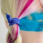 MEEDEE Royal Blue Hair Ties for Women - 100 Pack Soft Knotted Ribbon Hair Ties, No Crease, No Damage, Ouchless for Pony Tails, Yoga, and Elastic Bracelets