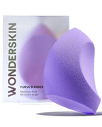Wonderskin Curve Blender - Patent-Pending Makeup Sponge with Ergonomic Design for Seamless Blending & Contouring – For Foundation, Creams & Powders