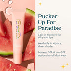 Kopari Lip Love Moisture Balm in Watermelon SPF 30, Tinted Mineral Lip Sunscreen with Ceramides & Squalane, Clean Vegan Hydrating Balm, 0.35 oz