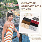 12 Pcs Stretchy Sport Headbands for Women,Absorbed Sport Headband Soft Twist Knotted Headbands for Yoga, Workout Daily Life