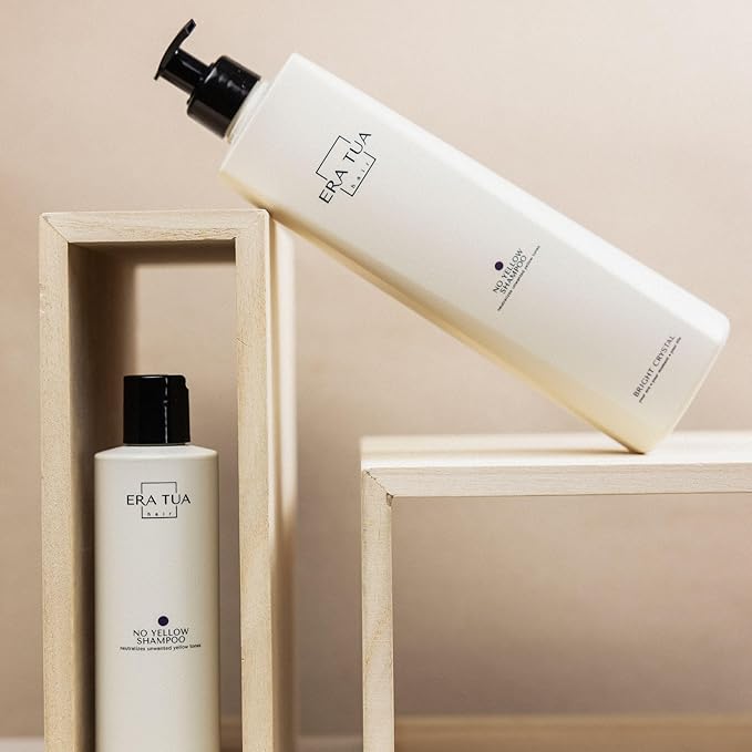 No-Yellow Toning Purple Shampoo for boland hair | Neutralizes Yellow Tones in Blonde, Silver & Bright Crystal Highlighted Hair | Dutch Made & Formulated | Jasmine & Rose Scent | 750 ml