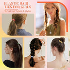 Hair Ties No Damage - 10PCS Ponytail Holders - Elastic Hair Ties for Thick Hair - Braided Hair Bands for Women Girls's Hair - Neon