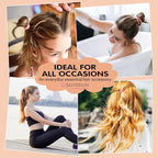 2.4 Inch Pink Hair Ties for Girls Thick Hair, Large Soft Hairties Seamless Cotton Bands for Women, No Damage Crease-free Nylon Elastic Scrunchies Curly Accessories 30 Pcs