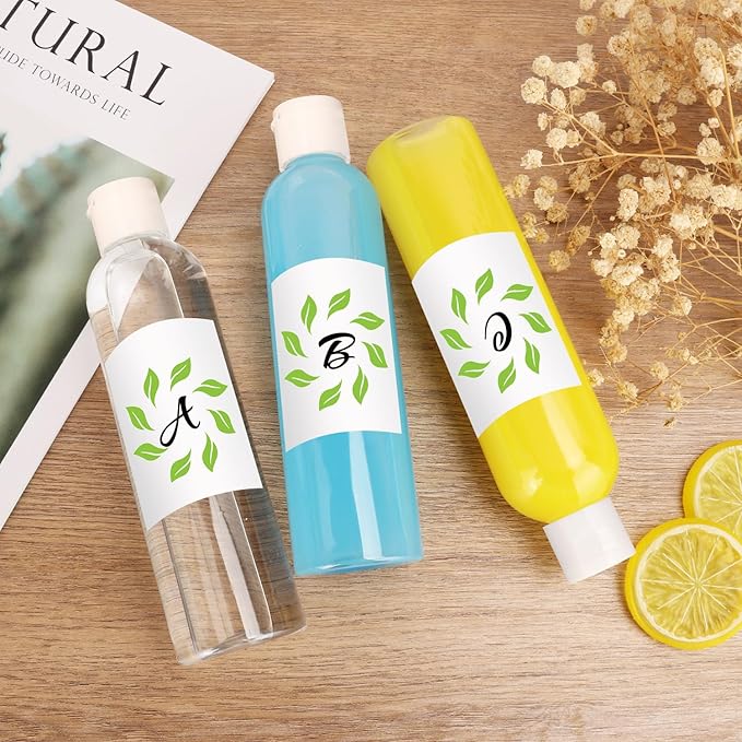 25 Pack 8 oz Plastic Bottles with White Top Caps, Clear Empty Bottles, Cosmetic Containers for Lotion and Shampoo, Cream, Travel-Friendly Bottles, BPA-Free for Liquids and Personal Care