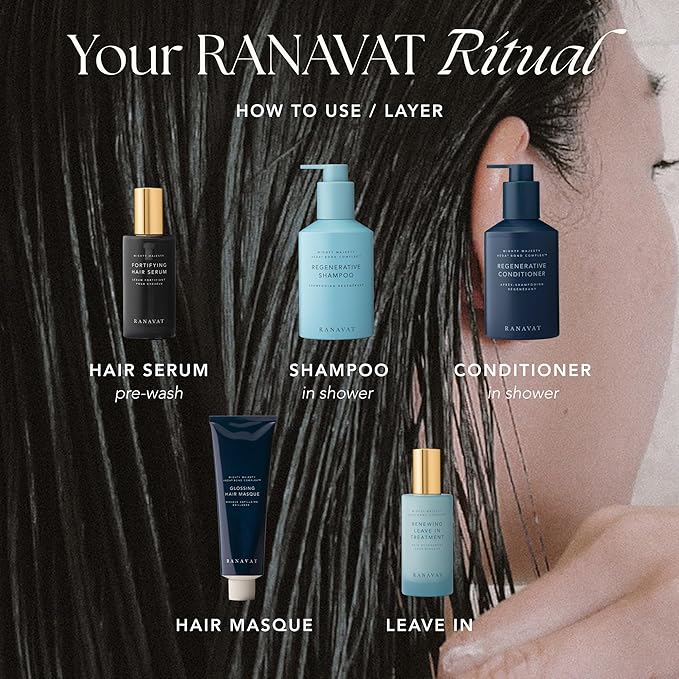 RANAVAT Regenerative Veda⁴ Bond Complex Hair Shampoo - Clarifying Shampoo for Scalp Health, Hair Volume & Increased Density - Clinically Tested & Vegan Hair Care (8 oz)