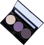 Off White, Matte Medium Lavender Violet, and Matte Deep Purple Vegan Eyeshadow Trio Palette; Talc, Paraben & Cruelty Free