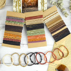 Boho Hair Accessories for Women: 24PCS Hair Tie Bracelets, 6 Styles, 10 Colors, No Damage for Thick Hair