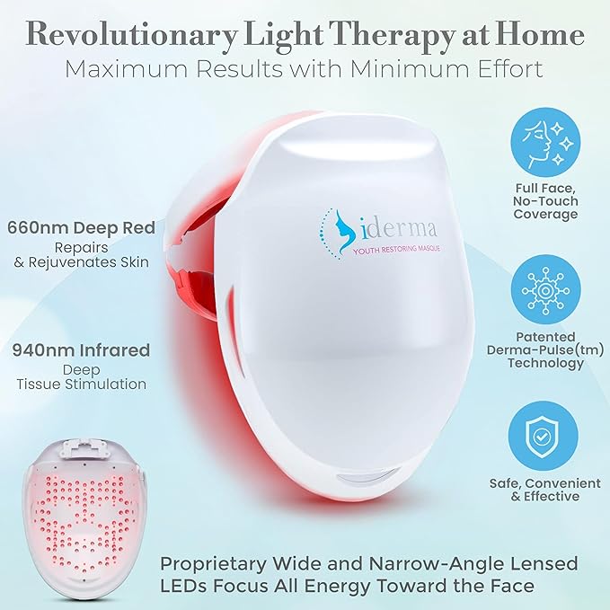 Red Light Therapy for Face – LED Face Mask for Eyes, Neck & Skin | Infrared Therapy Mask for Anti-Aging, Wrinkles, Skin Rejuvenation (HSA/FSA Eligible*)