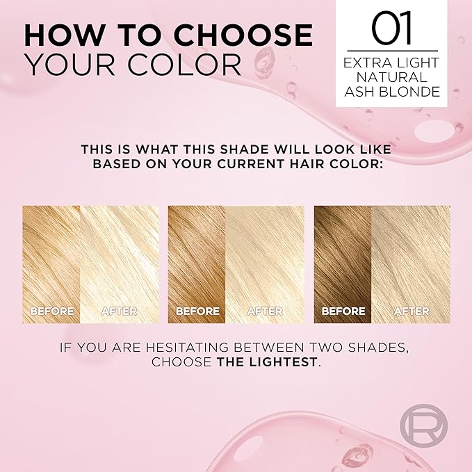 L'Oreal Paris Excellence Crème Permanent Hair Dye, Triple Care Hair Color with Pro-Keratine Complex for 100% Gray Hair Coverage, 01 Extra Light Natural Ash Blonde, 1 Kit