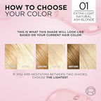 L'Oreal Paris Excellence Crème Permanent Hair Dye, Triple Care Hair Color with Pro-Keratine Complex for 100% Gray Hair Coverage, 01 Extra Light Natural Ash Blonde, 1 Kit