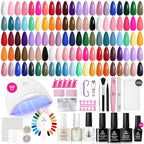 Beetles Gel Nail Polish Kit with U V Light, 68 Pcs Gel Nail Kit 35 Colors Emotional Spectrum with Base Matte&Glossy Top Coat Soak Off Manicure Set, Women Teen Girl Christmas Gifts, Beetles Gift Spree