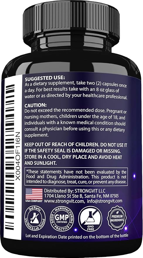 Biotin with Hyaluronic Acid, Keratin, and Collagen Supplements - Hair Growth Vitamins for Women, Healthy Nails and Skin, B1, B2, B3, B6, B7 Complex, USA (120 Capsules)