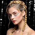 MEICOLY Black Face Body Glitter Stick,Hair Glitter Stick for Women,Sparkle Chunky Glitter Makeup,Waterproof Face Glitter for Party Rave Festival