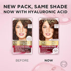 L'Oreal Paris Excellence Crème Permanent Hair Dye, Triple Care Hair Color with Pro-Keratine Complex for 100% Gray Hair Coverage, 5RB Medium Reddish Brown, 1 Kit (Pack of 2)