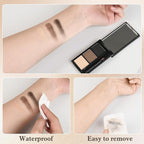 Eyebrow Powder，Eyebrow Kit Makeup Palette，3 Colors Eye Brow Powder With Mirror&Brow Brush for Women，LongLasting，Waterproof，Fill & Sculpt，Defined Natural Brows，Friendly Compact，Grey Brown Beige 03