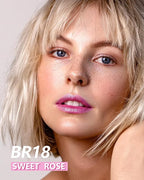 MAKI YIKA Metallic Pink Lipstick for Women Nude Pink Lipsticks Long Lasting Glitter Lipstick No Smudge No Transfer Liquid Lip Gloss (BR21 Sweet Rose)